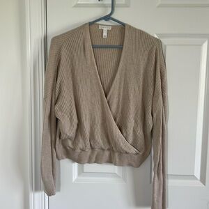 Leith Size Small Cropped Wrap Sweater Size Small